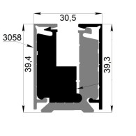 Zacisk profil-3m z listwą maskującą H40