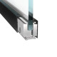 Profil aluminiowy anodowany czarny 3000 mm do szkła 8 mm z listwą maskującą