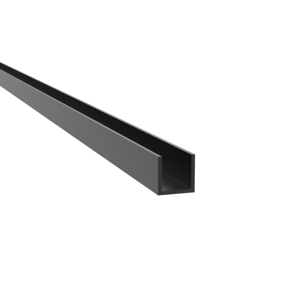 Przeszklenie stałe - profil U 20x14x2mm CZARNY