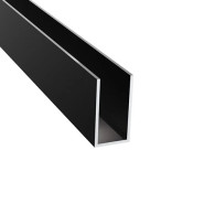 Przeszklenie stałe - profil U 36x19x1,5mm CZARNY
