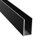 Przeszklenie stałe - profil U 36x19x1,5mm CZARNY