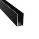 Profil aluminiowy anodowany czarny U do szkła 8-10 mm grubość ścianki 2 mm 3000 mm