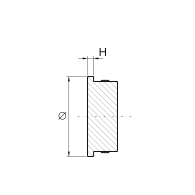 Płaska zaślepka poręczy, pełna