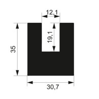 Płyta zaślepiająca do profilu 30x39