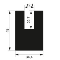 Płyta zaślepiająca do profilu 30x50