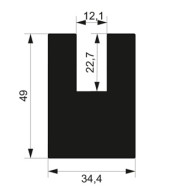 Płyta zaślepiająca do profilu 30x50