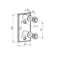 Kotwienie boczne prostokątne