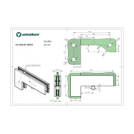 Uchwyt zawiasu do panelu górnego i bocznego AISI 304, 21