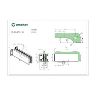 Przeszklenie stałe - uchwyt szyby z trzpieniem zawiasu