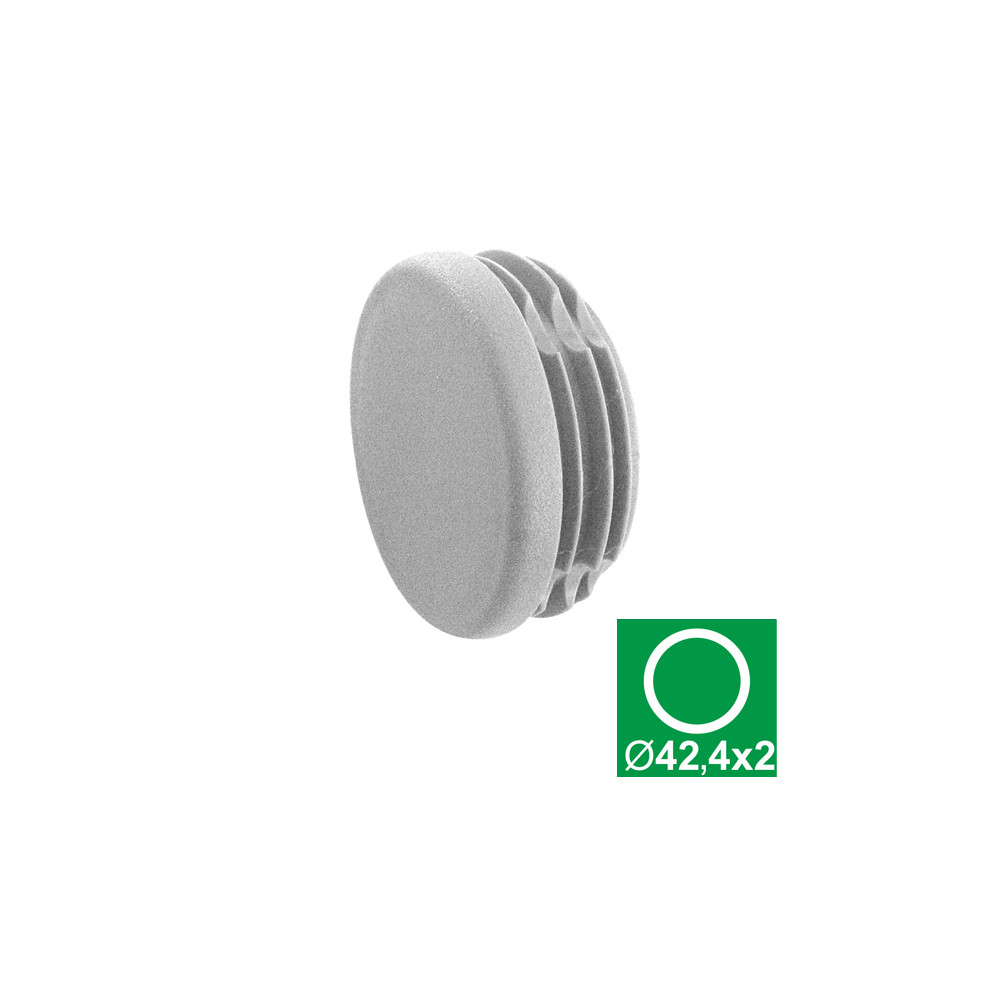 Wtyczka - szary PVC, D42,4x2mm