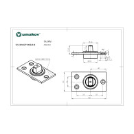 Trzpień do zawiasu dolnego - krętlik podłogowy z łożyskiem