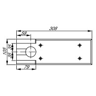 Samozamykacz podłogowy z blokadą 120 KG