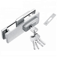 Zamek do drzwi szklanych z wkładką AISI 304