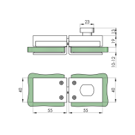 Zamek do szklanych drzwi toalety
