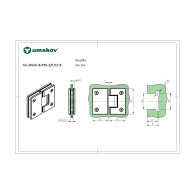Zawias do drzwi szklanych szkło/szkło +/- 90deg. AIS