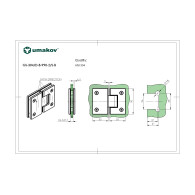Zawias do drzwi szklanych szkło/szkło +/- 90deg. AIS