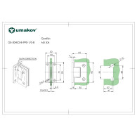 Zawias do drzwi szklanych +/- 90 stopni.