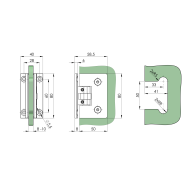 Zawias do drzwi szklanych +/- 90deg. flex