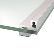 Profil drzwiowy do drzwi szklanych + zawias