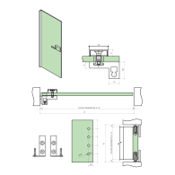 Profil drzwiowy do drzwi szklanych + zawias