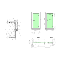 Profil kołnierzowy do drzwi szklanych "U"