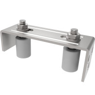 Prowadnica górna 2 rolki, INOX, 165x57mm, D30