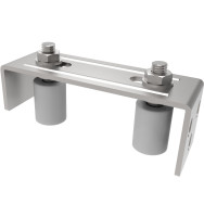 Prowadnica górna 2 rolki, INOX, 165x57mm, D30