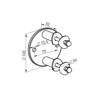 Kotwienie boczne AISI304, D100/d42,
