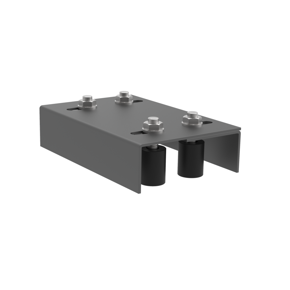Górna prowadnica 4 rolki, Zn, antracyt
