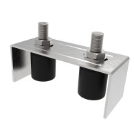 Prowadnica górna 2 rolki, Zn, 145x57mm, D42