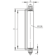 Rolka prowadząca ze wspornikiem BIAŁA