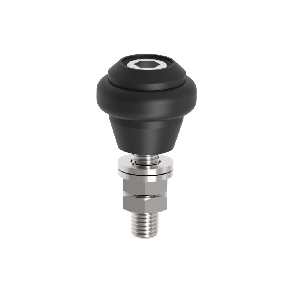 Kółko nylonowe z gumowym pierścieniem, INOX