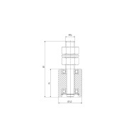 Koło nylonowe z łożyskiem Zn, D40