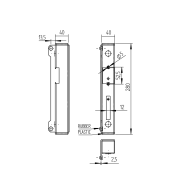 Ogranicznik drzwi do zamka elektromagnetycznego uniwersalny 40x