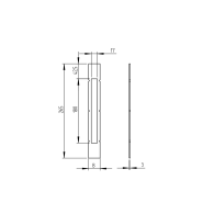 Płyta skrzynki zamka (czołowa) h 265 mm, b 32 mm