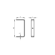 Skrzynka zamykana - pokrywa H190mm, B40mm