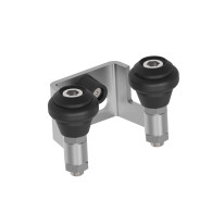 Górny najazd, Inox, b40mm, czarna guma