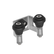 Górny najazd, Inox, b40mm, czarna guma