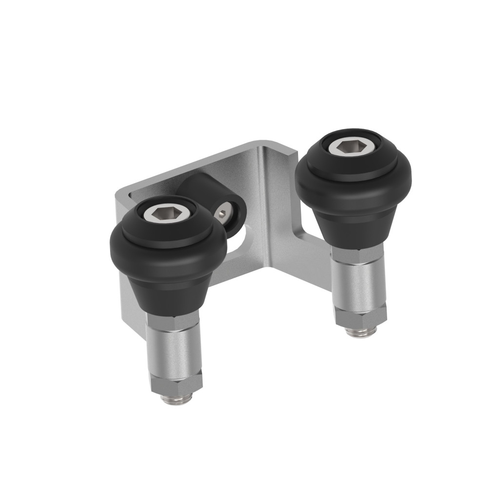 Górny najazd, Inox, b40mm, czarna guma