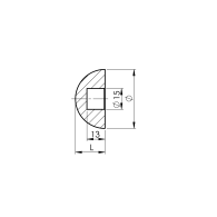 Zakończenie uchwytu półkuliste