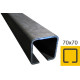Dolny profil prowadzący stalowy naturalny do bram przesuwnych samonośnych 70x70x6000 mm