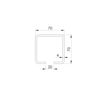 Dolny profil prowadzący, ocynkowany Zn,
