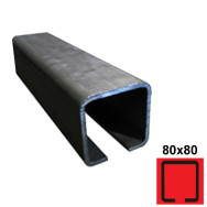 Dolny profil prowadzący Fe, 80x80x5mm, L3m