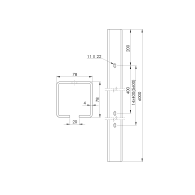 Dolny profil prowadzący, ocynkowany Zn