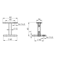Uchwyt poręczy na mur