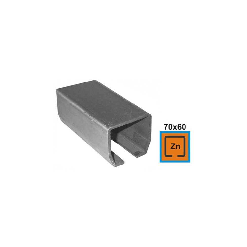 Dolny profil prowadzący Zn, 70x60x3,5mm, L3m