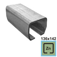 Dolny profil prowadzący Zn, 136x142x6mm, L3m