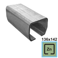 Dolny profil prowadzący Zn, 136x142x6mm, L6m