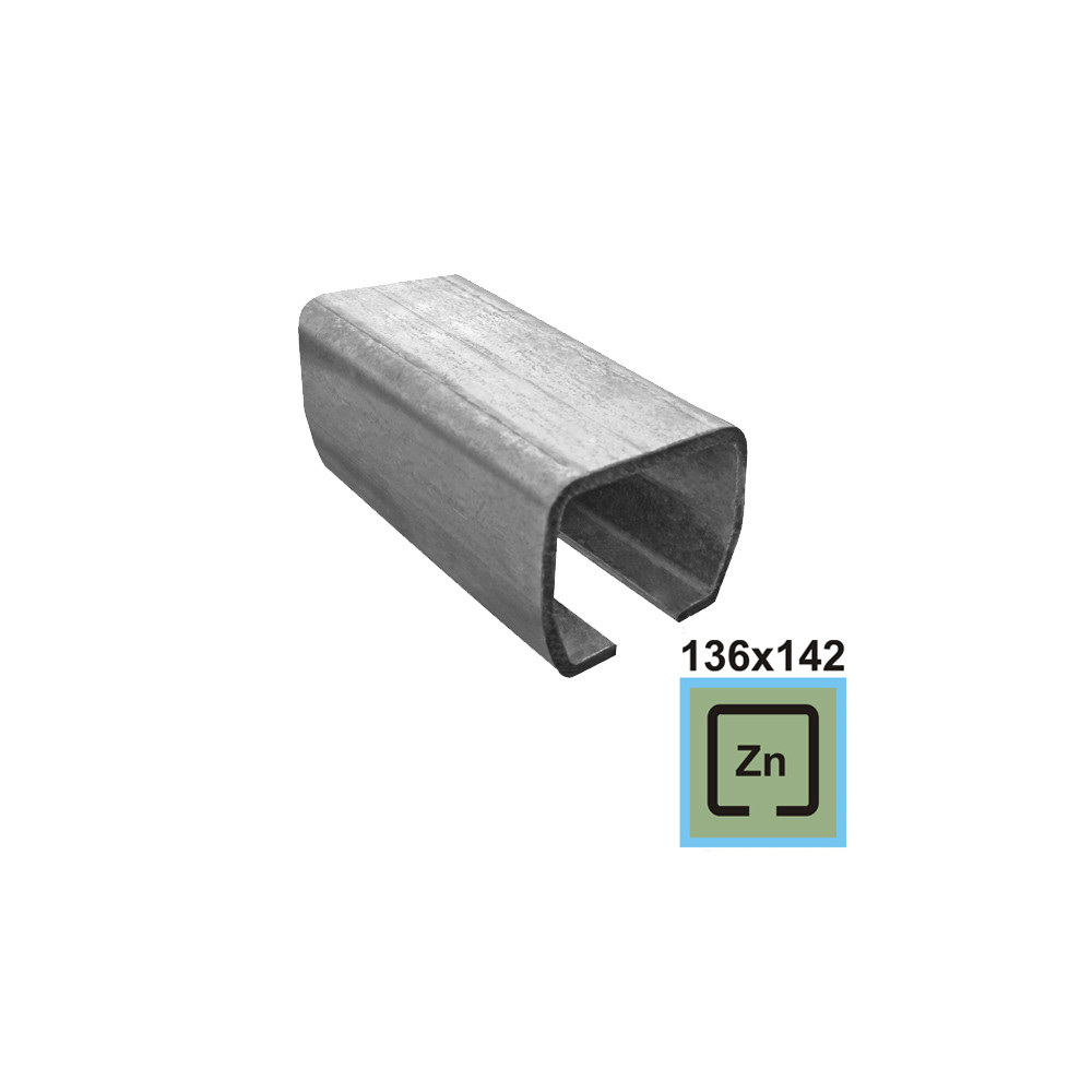 Dolny profil prowadzący Zn, 136x142x6mm, L6m