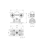 Wózek transportowy Zn, profil 70x70mm